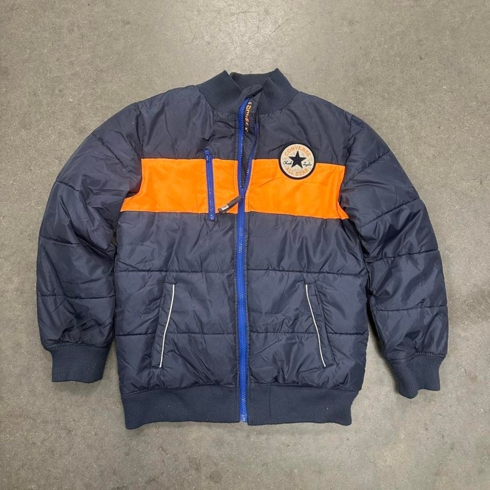 *SOLD* 2000's Converse navy + orange full-zip puffer jacket Size Medium